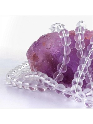 Aesco 8 mm Şeffaf Orjinal Kuvars Taşı