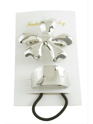 Aesco Çiçek Otamatik Lastikli Toka 2 Adet