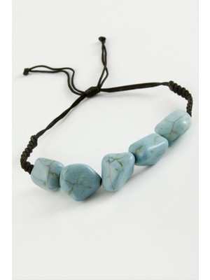 Aesco Turkuaz Doğaltaşlı Bileklik
