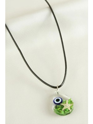 Aesco Sultan Çiçeği Damla Epoksi Kolye