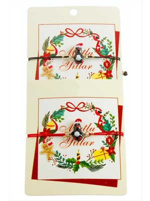 Aesco 2026 Yılbaşı Cam Ip Bilekliği