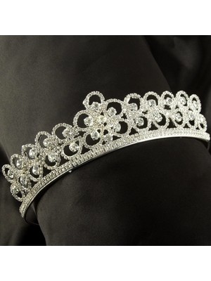 Aesco Lüks Taşlı Gelin Taçı
