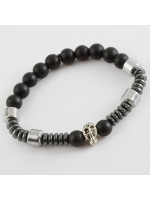 Aesco Hematit Onix Doğaltaş Bileklik