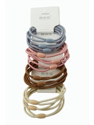 Aesco 3 Adet Boncuklu Lastikli Toka