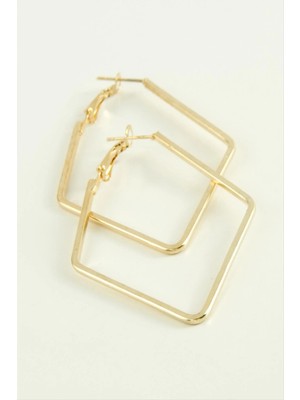 Aesco Dörtgen Halka Küpe 7 cm