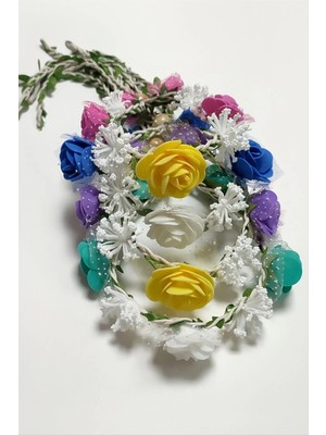 Aesco Gül Çiçekli Yapraklı Taç