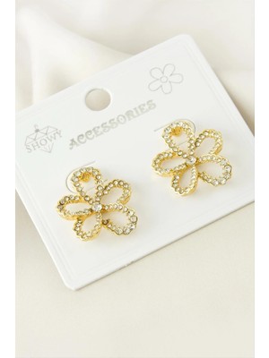 Aesco Çiçek Taşlı Küpe