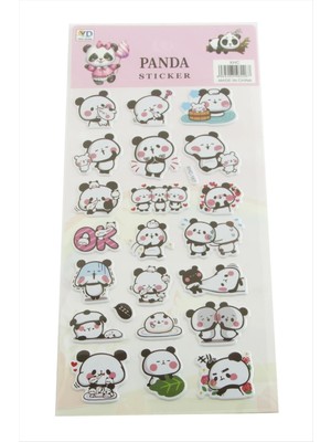 Aesco Panda Kabartmalı Sticker