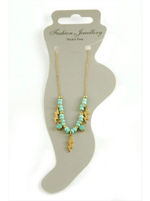 Aesco Şimşek Boncuk Lüks Çelik Halhal