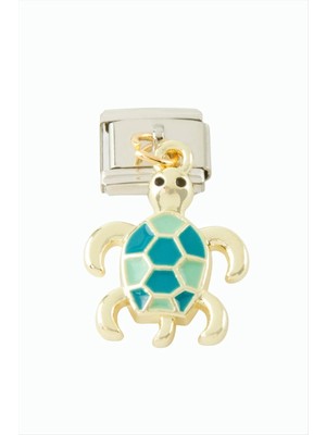 Aesco Kaplumbağa Sallatılı Çelik Charm