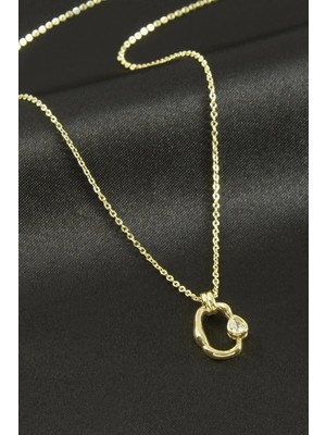 Aesco Xuping Oval Zirkon Taşlı Lüks Çelik Kolye