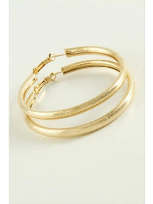 Aesco Simli Boru Halka Küpe 5,5 cm