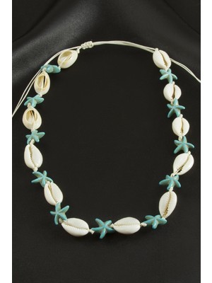 Aesco Deniz Yıldızı Istiridye Makrome Kolye