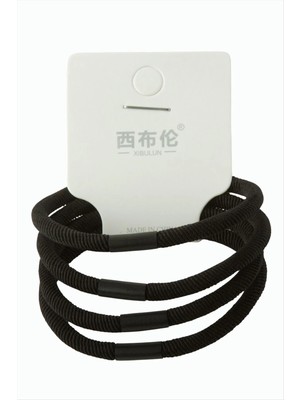 Aesco Siyah Renkli Lastikli Toka 4 Adet