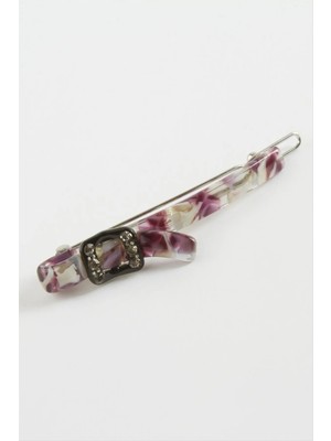 Aesco Kare Taşlı Klipsli Toka