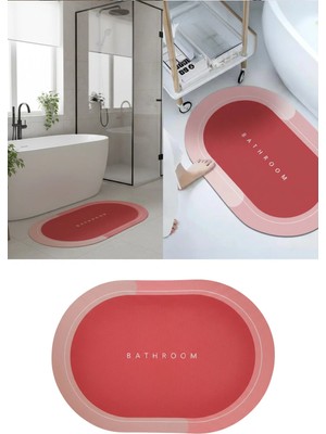 Tonkut Sihirli Su Emici Banyo Paspası Kaymaz Tabanlı Abdest Paspası Ayak Kurulama Matı 40X60 cm Gri