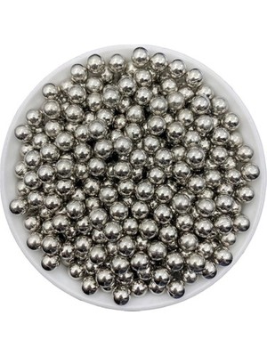 BenimMarifetlerim Gümüş Delikli Inci Boncuk 6 mm 10 Gram