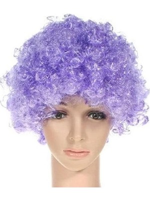 Epilons Mor Renkli Kıvırcık Peruk