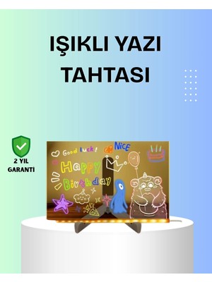 Epilons Yaratıcı Çizim Mesajlar Için LED Işıklı Renkli Tahta