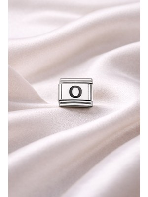Nikaa Shop Nomination Uyumlu O Harf Charm | Çelik Bileklik Aksesuarı | Kişiye Özel Harf Modülü | Minimal & Zarif