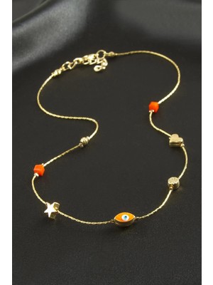 Aesco Nazar Mineli Zincir Şans Kolye