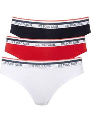 Kadın Renkli Pamuklu 3'lü Paket Slip Külot 66466
