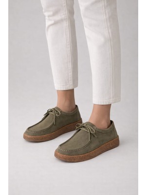 Melinta Süet Kauçuk Taban Kadın Loafer Günlük Ayakkabı