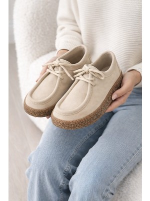 Melinta Shoes Melinta Süet Kauçuk Taban Kadın Loafer Günlük Ayakkabı