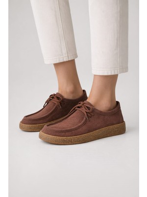 Melinta Shoes Melinta Süet Kauçuk Taban Kadın Loafer Günlük Ayakkabı