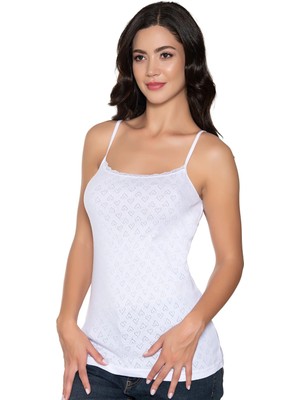 Gümüş 3080 12'li Kadın Jakarlı Ip Askı Atlet