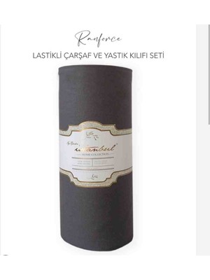 İyi Geceler İstanbul Iyi Geceler Istanbul Ranforce Çift Kişilik Lastikli Çarşaf ve Yastık Seti (3 Parça) 160X200+30CM