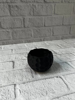 Selfbuysell 5 cm Küçük Siyah Saksı Minimal Tasarım Sukulent ve Kaktüs Saksısı