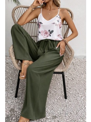 Hyem Bluz Pantolon Ikili Takım V Yakalı Aerobin Takımı