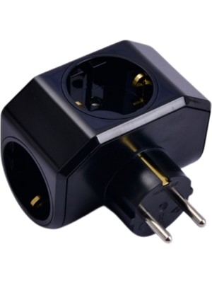 Viko Yonca Plus Siyah 3’lü Topraklı Fiş Priz