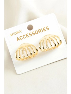 Starseven Yelpaze Metal Küpe