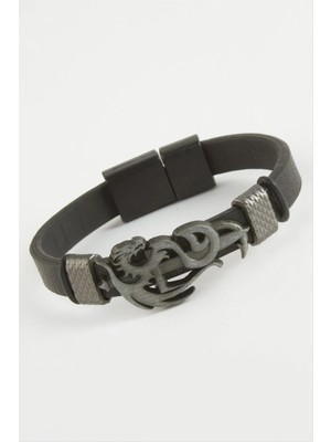 Starseven Ejderha Kaliteli Mıknatıslı Suni Deri Bileklik