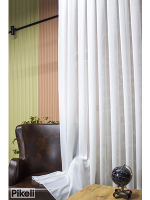Pikeli - Narince Ince Dokulu Tül Perde – Zarif, Ferah ve Akışkan Duruş - 1x3 Sık Pile - Hazır Dikim