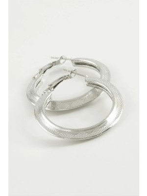 Starseven Üçgen Halka Küpe 4 cm