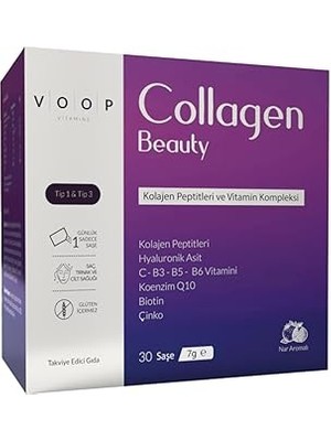 Starseven Voop Collagen Beauty 30 Saşe Nar Aromalı
