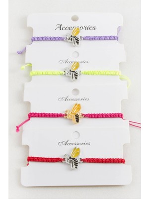 Starseven Arı Makrome Örgülü Bileklik