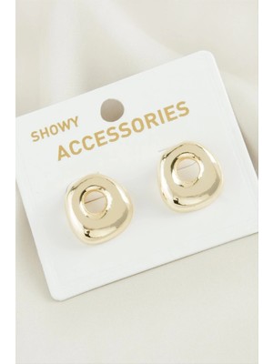 Starseven Oval Metal Küpe