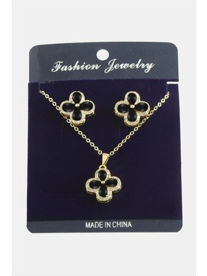 Starseven Çiçek Zirkon Taşlı Set Kolye