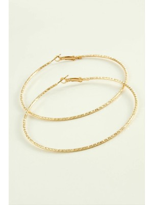 Starseven Zikzak Burgulu Metal Halka Küpe 8-9-10 cm