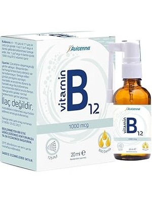 Starseven Avicenna B12 Methyl Sprey Damla 20 ml