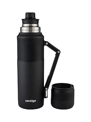 Starseven Contigo Thermal Bardaklı Çelik Termos 1.2l Siyah