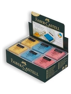 Starseven Faber-Castell Renkli Hamur Silgi, 18’li, Kutulu, Kolay Şekil Verilebilir, Lekesiz Temizlik, Eğlence