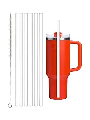 Starseven Quencher 30/40 Oz Uyumlu Yedek Pipet Seti, 12 Adet Pipet 1 Temizleme Fırçası, Bpa Içerme