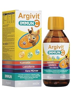 Starseven Argivit Immun C Şurup Kara Mürver, C Vitamini, Çinko, Kuersetin, Laktoferrin, Üzüm 150 ml Karışık M