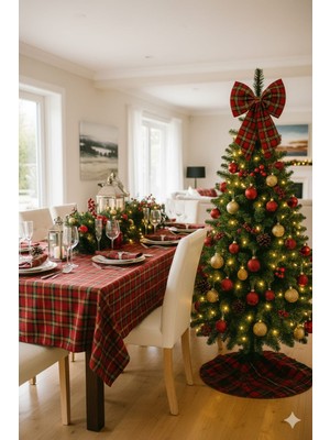 Hobizer Tekstil Büyük Boy Kareli Masa Örtüsü 140X200CM