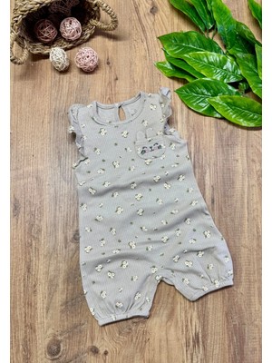 bebekokusu Bebekler Için Rahat , Gündelik Kullanıma Uygun , Şık Gri Renk Tulum 3-6 Ay